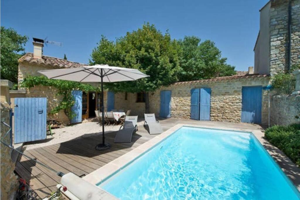 Maison De Plain Pied Pour 4 Pers Piscine Lussan Lussan  外观 照片